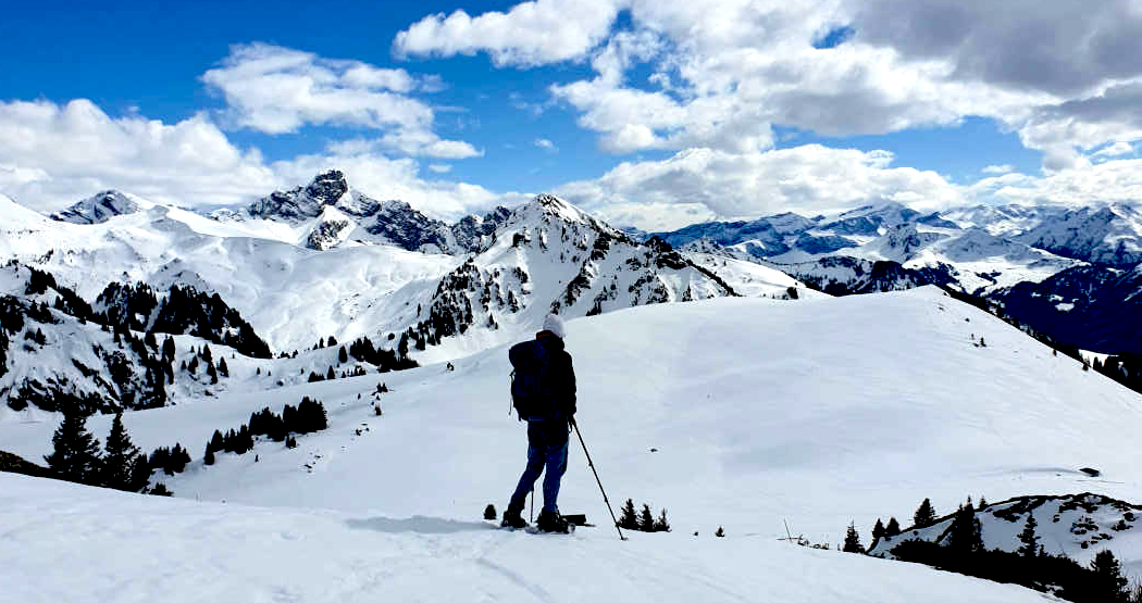 Randonnée en raquette au Seebergsee