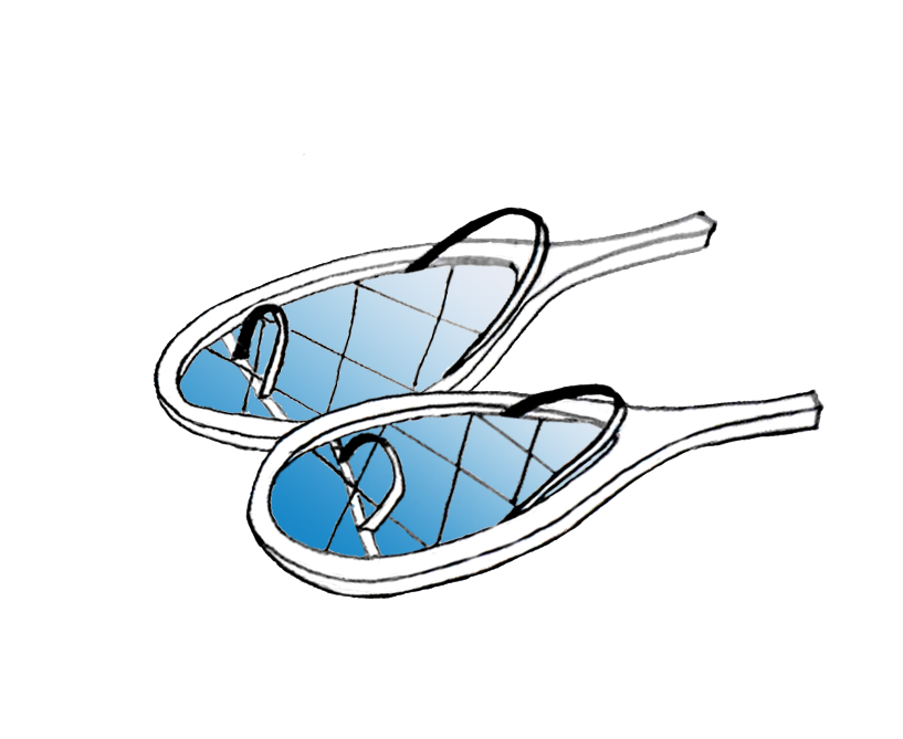 Dessin de raquettes à Neige